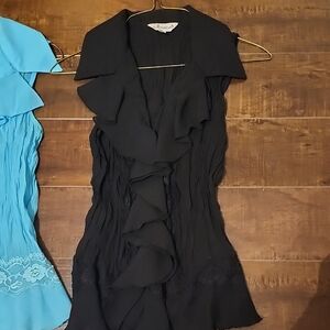 Black Ruffled Blouse